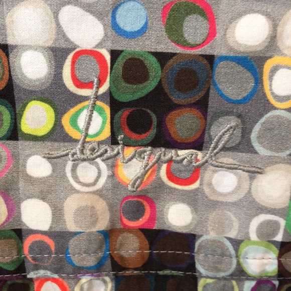 Desigual colourful abstract circles squares shirt - Picture 5 of 5